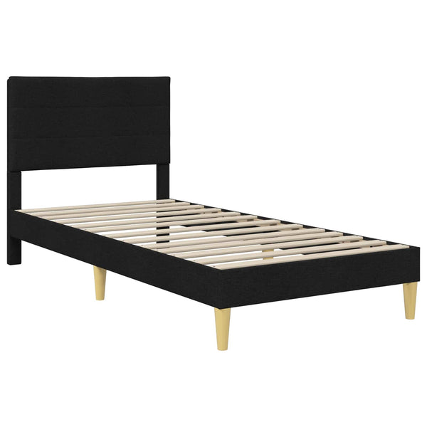 vidaXL Bed Frame Black 100 x 200 cm Polyester