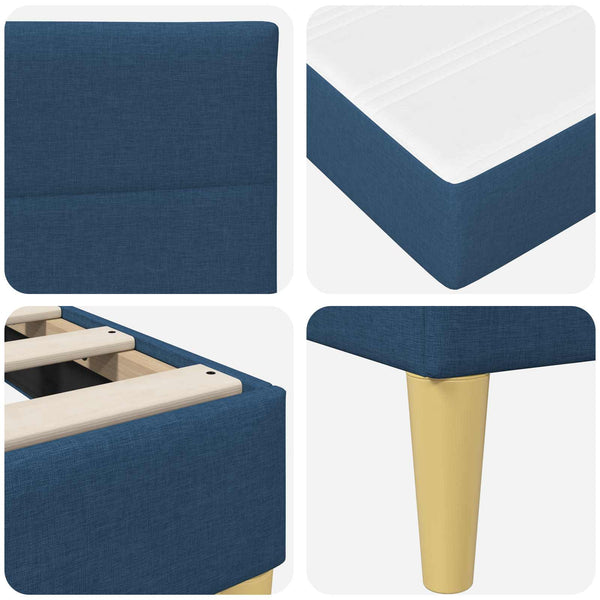 vidaXL Bed Frame Blue 100 x 200 cm Polyester