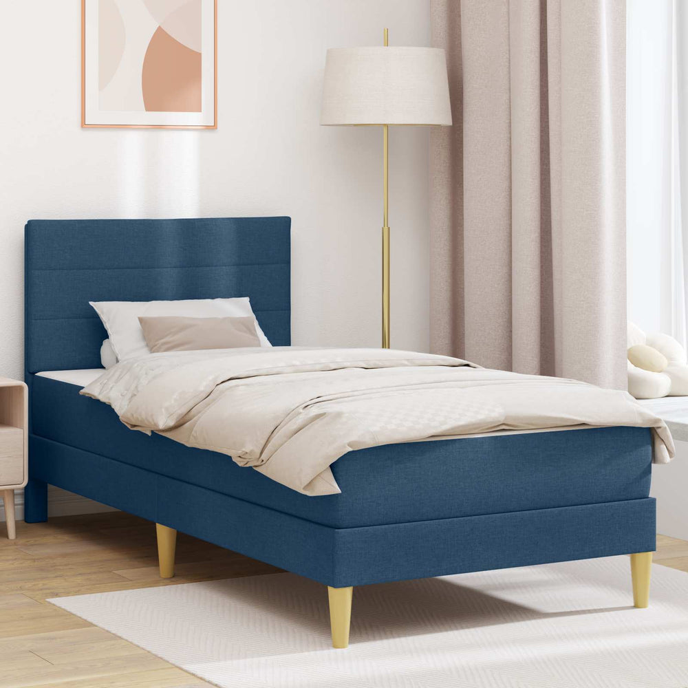 vidaXL Bed Frame Blue 100 x 200 cm Polyester