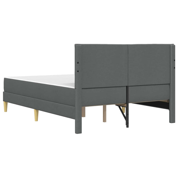 vidaXL Bed Frame Dark Grey 120 x 190 cm Polyester