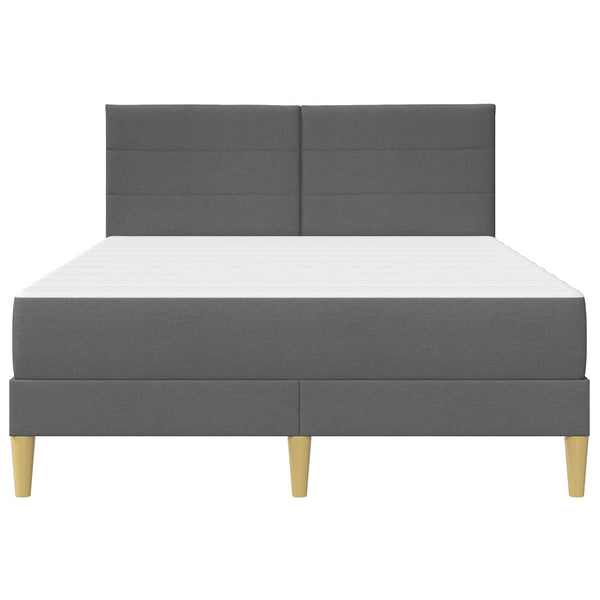 vidaXL Bed Frame Dark Grey 120 x 190 cm Polyester