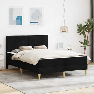 vidaXL Bed Frame Black 120 x 190 cm Polyester