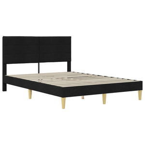 vidaXL Bed Frame Black 120 x 190 cm Polyester