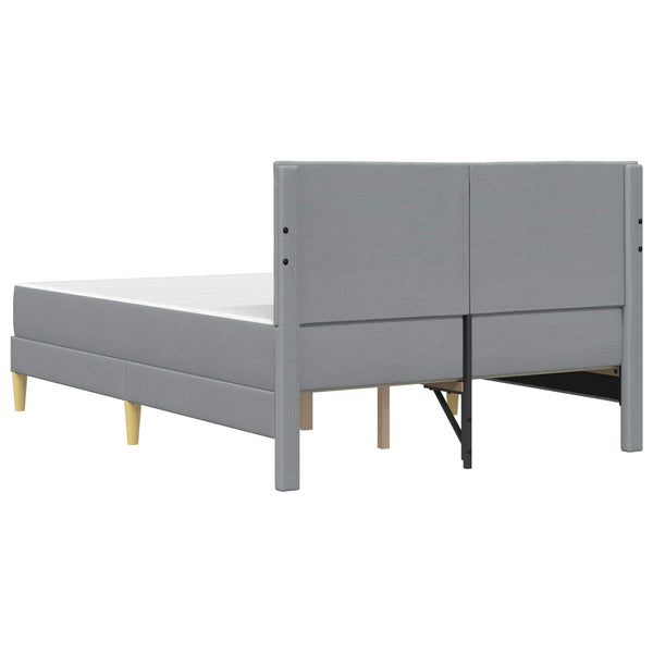 vidaXL Bed Frame Light Gray 120 x 200 cm Polyester