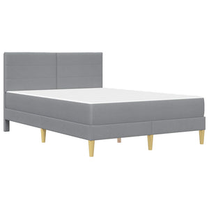 vidaXL Bed Frame Light Grey 140 x 190 cm Polyester