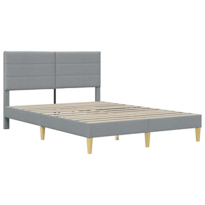 vidaXL Bed Frame Light Grey 140 x 190 cm Polyester