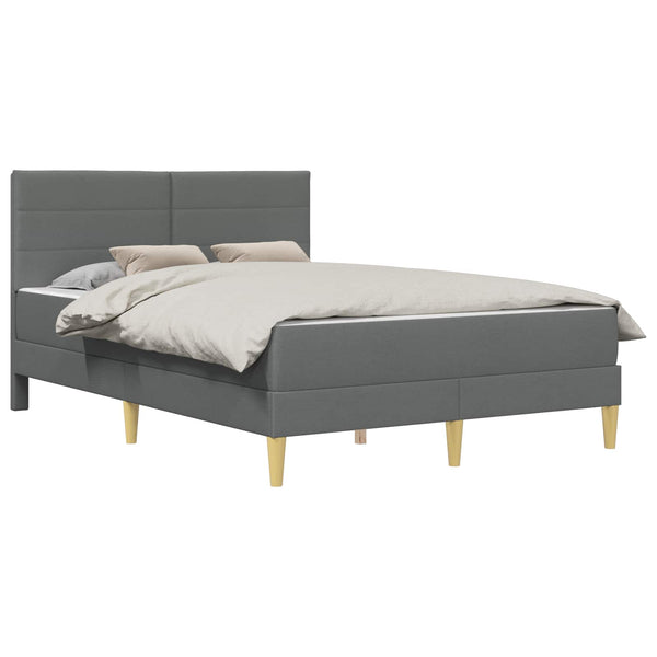 vidaXL Bed Frame Dark Grey 140 x 190 cm Polyester