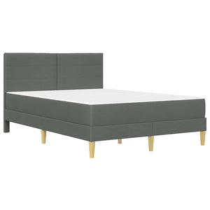 vidaXL Bed Frame Dark Grey 140 x 190 cm Polyester