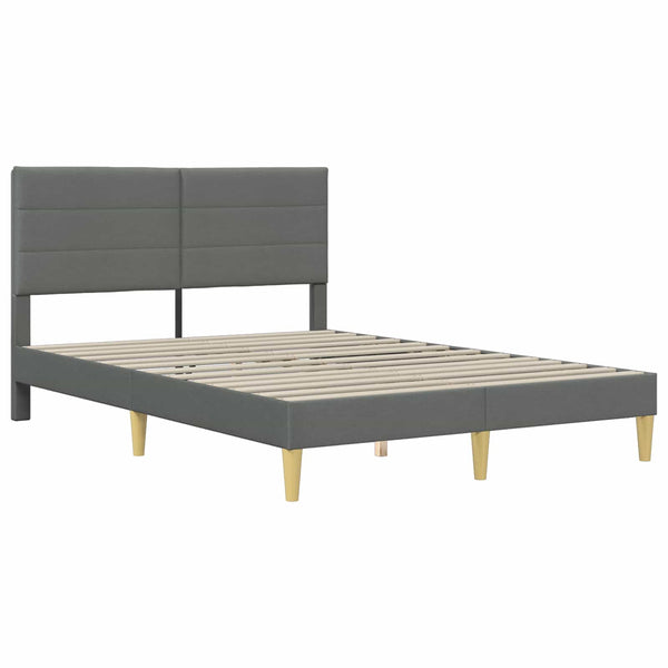 vidaXL Bed Frame Dark Grey 140 x 190 cm Polyester