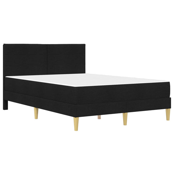 vidaXL Bed Frame Black 140 x 190 cm Polyester