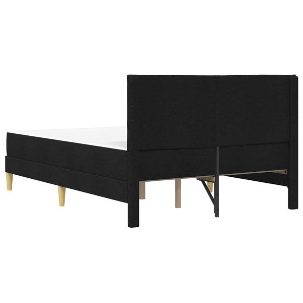 vidaXL Bed Frame Black 140 x 190 cm Polyester