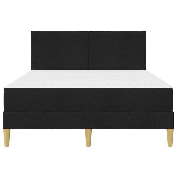 vidaXL Bed Frame Black 140 x 190 cm Polyester