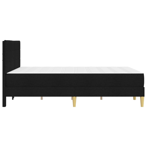 vidaXL Bed Frame Black 140 x 190 cm Polyester
