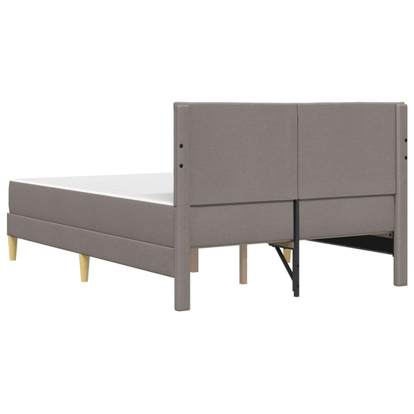 vidaXL Bed Frame Taupe 140 x 190 cm Polyester