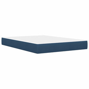 vidaXL Bed Frame Blue 140 x 190 cm Polyester