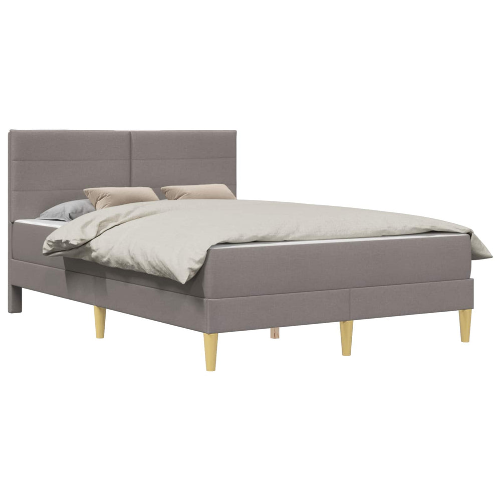 vidaXL Bed Frame Taupe 140 x 200 cm Polyester
