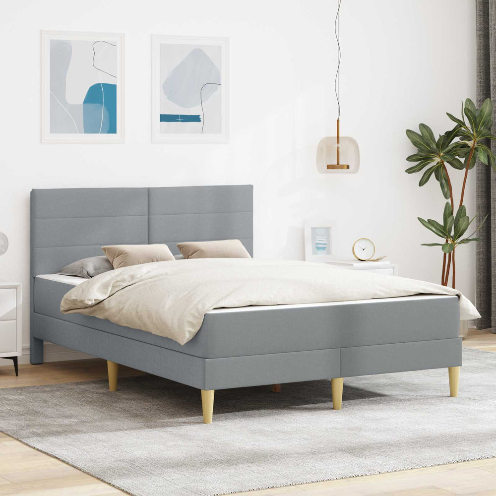 vidaXL Bed Frame Light Grey 160 x 200 cm Polyester