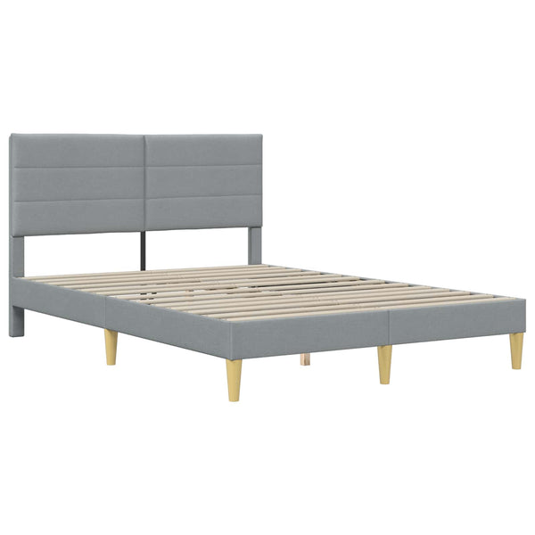vidaXL Bed Frame Light Grey 160 x 200 cm Polyester