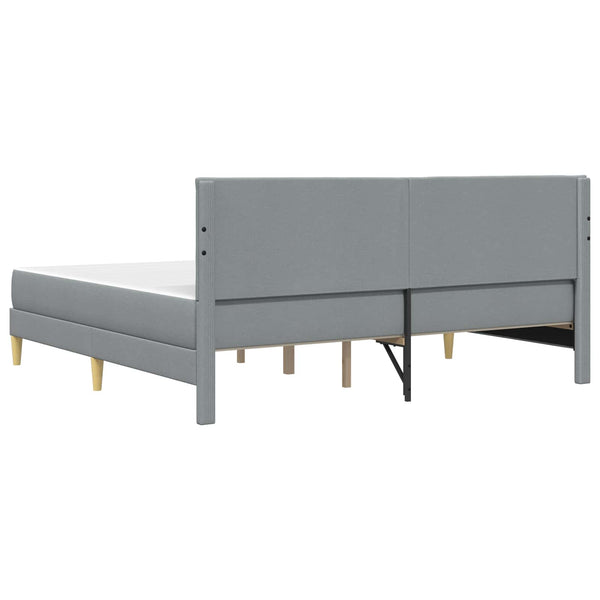 vidaXL Bed Frame Light Gray 180 x 200 cm Polyester