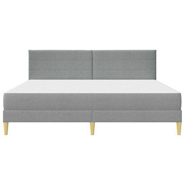 vidaXL Bed Frame Light Gray 180 x 200 cm Polyester