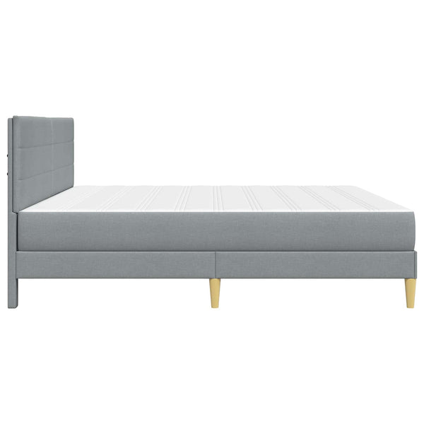 vidaXL Bed Frame Light Gray 180 x 200 cm Polyester