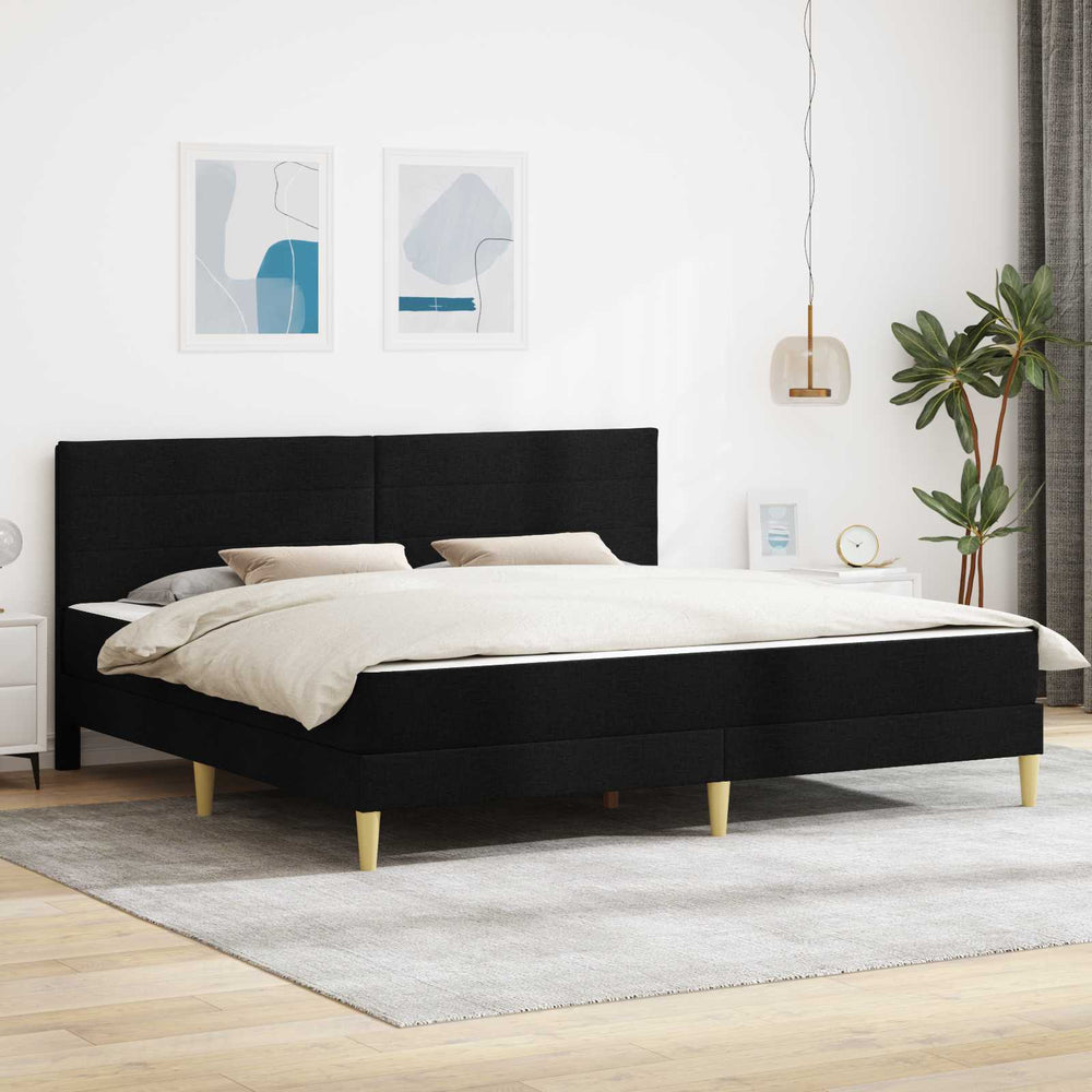 vidaXL Bed Frame Black 180 x 200 cm Polyester