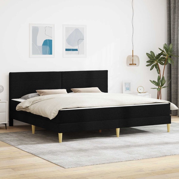 vidaXL Bed Frame Black 180 x 200 cm Polyester