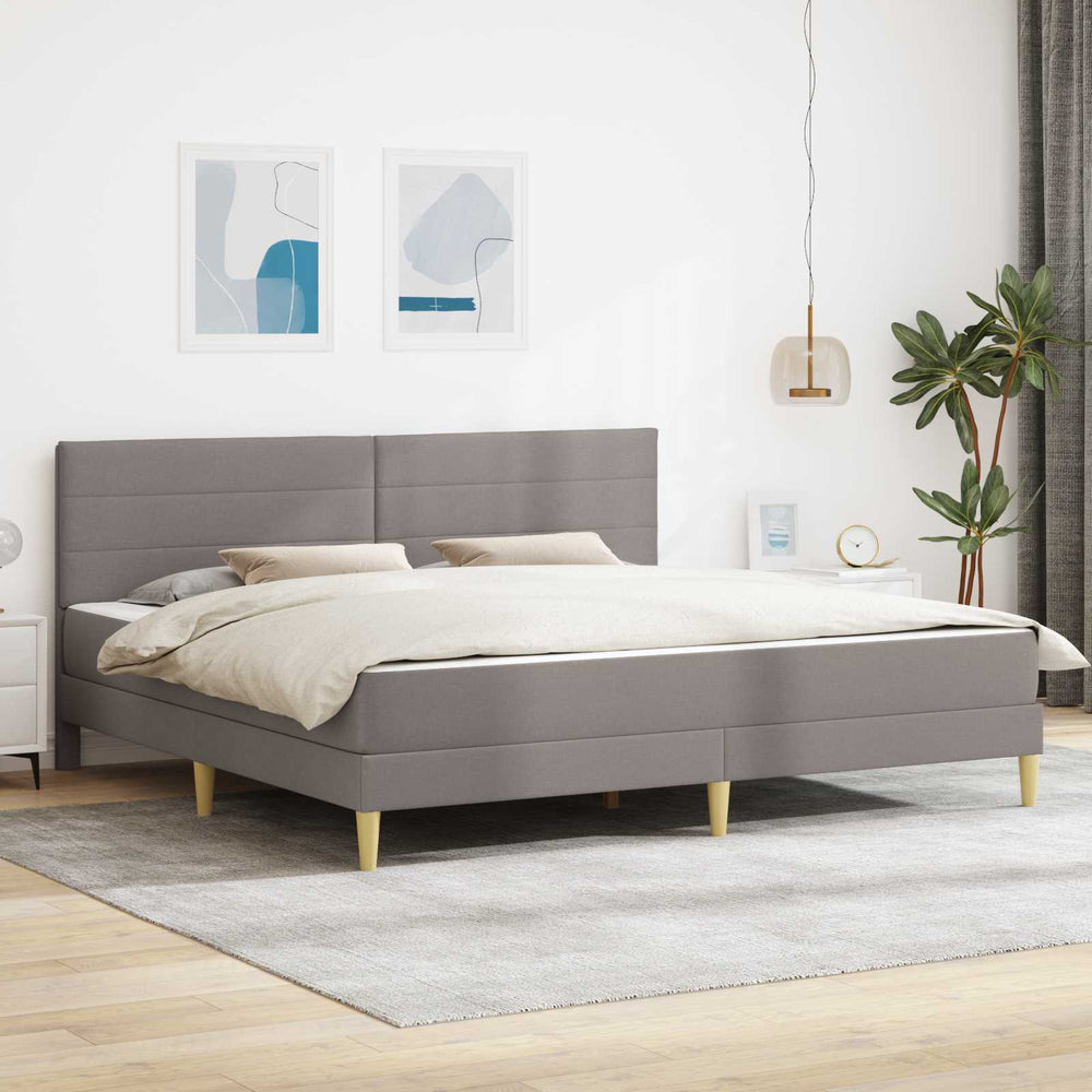 vidaXL Bed Frame Taupe 180 x 200 cm Polyester