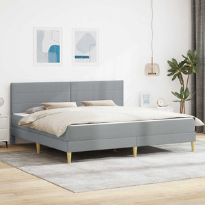 vidaXL Bed Frame Light Gray 200 x 200 cm Polyester