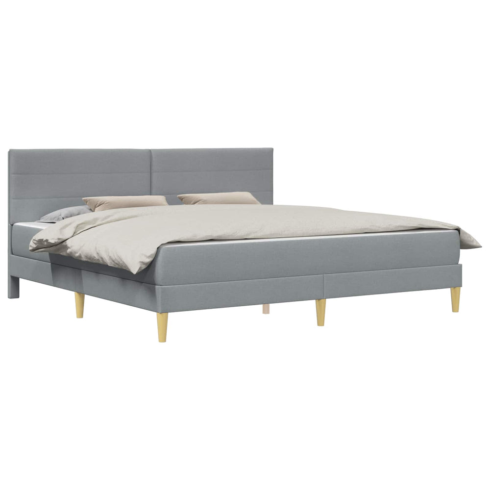vidaXL Bed Frame Light Gray 200 x 200 cm Polyester
