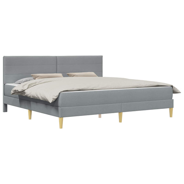 vidaXL Bed Frame Light Gray 200 x 200 cm Polyester