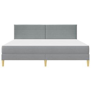 vidaXL Bed Frame Light Gray 200 x 200 cm Polyester
