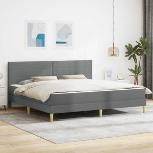 vidaXL Bed Frame Dark Grey 200 x 200 cm Polyester