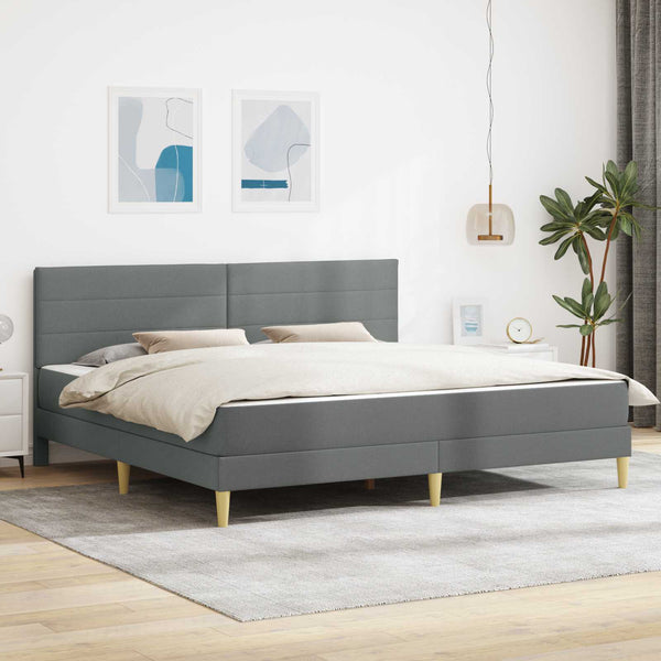 vidaXL Bed Frame Dark Grey 200 x 200 cm Polyester