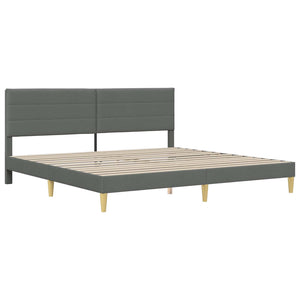 vidaXL Bed Frame Dark Grey 200 x 200 cm Polyester