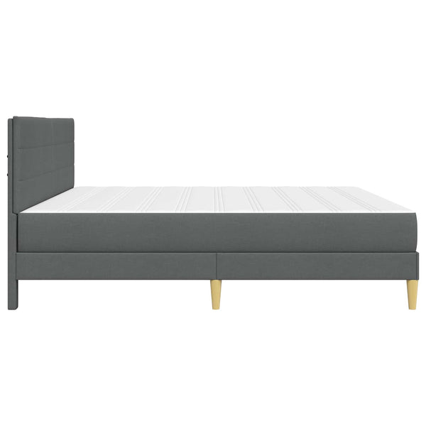 vidaXL Bed Frame Dark Grey 200 x 200 cm Polyester