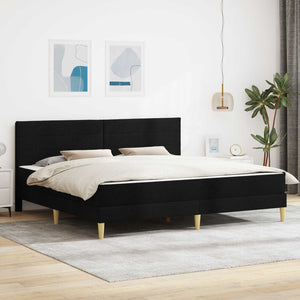 vidaXL Bed Frame Black 200 x 200 cm Polyester