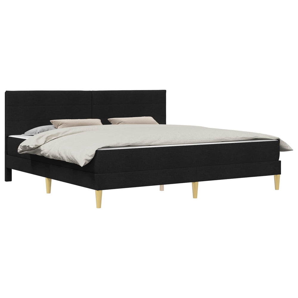 vidaXL Bed Frame Black 200 x 200 cm Polyester