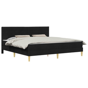 vidaXL Bed Frame Black 200 x 200 cm Polyester