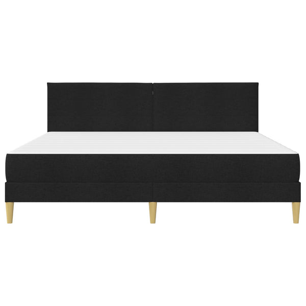 vidaXL Bed Frame Black 200 x 200 cm Polyester