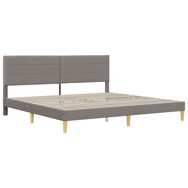 vidaXL Bed Frame Taupe 200 x 200 cm Polyester