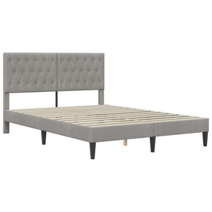 vidaXL Bed Frame with Mattress vidaXL Light Grey 120 x 190 cm Velvet