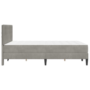 vidaXL Bed Frame with Mattress vidaXL Light Grey 120 x 190 cm Velvet