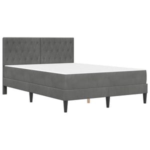 vidaXL Bed Frame with Mattress vidaXL Dark Grey 120 x 190 cm Velvet