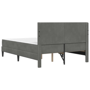 vidaXL Bed Frame with Mattress vidaXL Dark Grey 120 x 190 cm Velvet