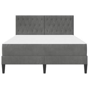 vidaXL Bed Frame with Mattress vidaXL Dark Grey 120 x 190 cm Velvet