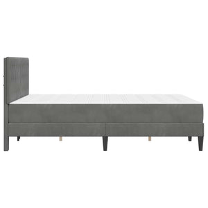 vidaXL Bed Frame with Mattress vidaXL Dark Grey 120 x 190 cm Velvet