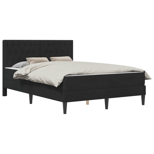 vidaXL Bed Frame with Mattress vidaXL Black 120 x 190 cm Velvet