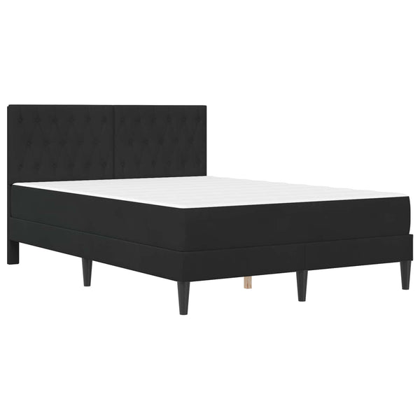 vidaXL Bed Frame with Mattress vidaXL Black 120 x 190 cm Velvet