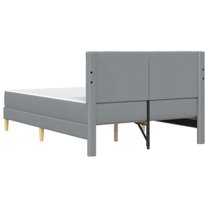 vidaXL Bed Frame with Mattress Light Gray 120 x 190 cm Fabric